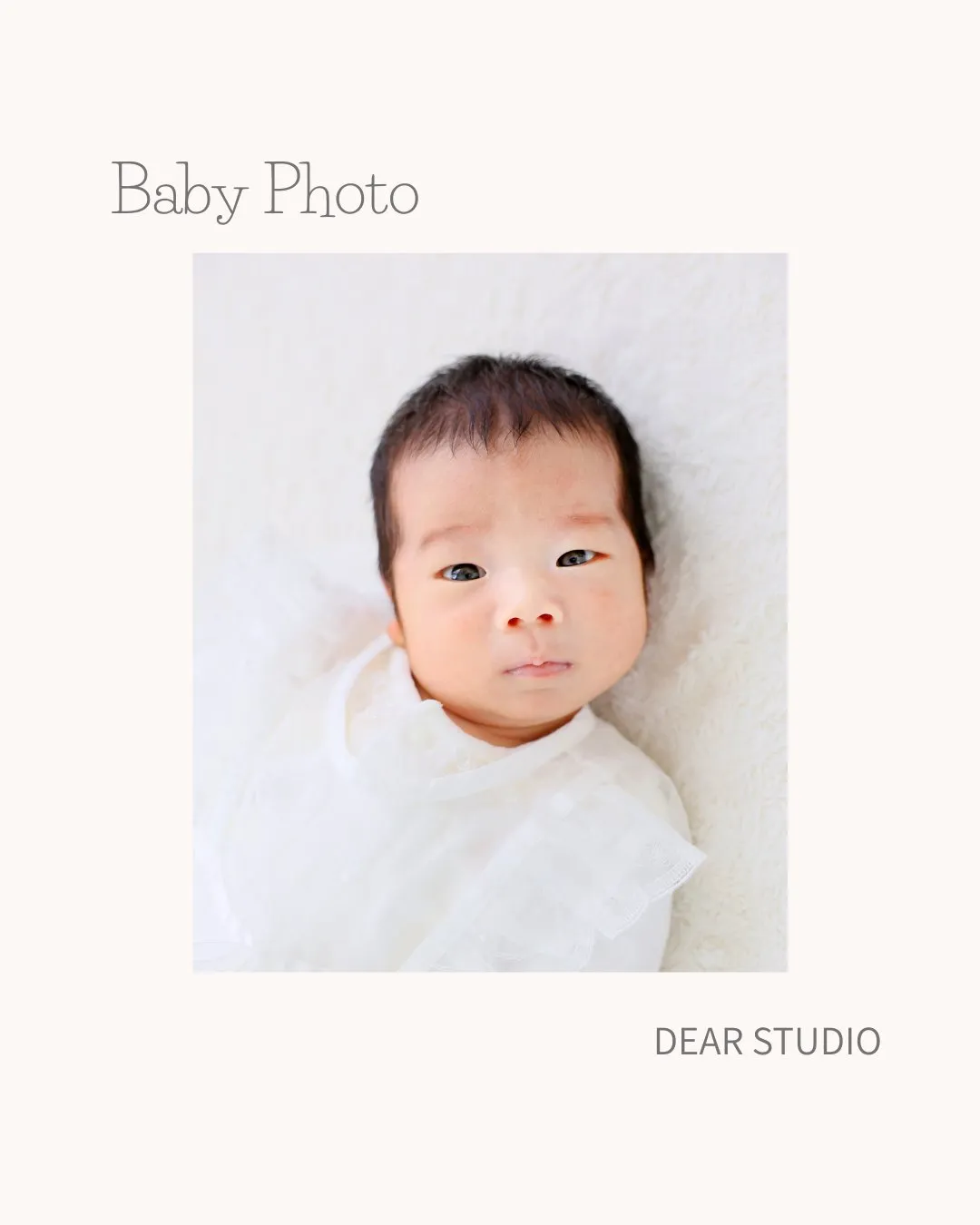 初めての記念写真はは、DEAR STUDIOで。